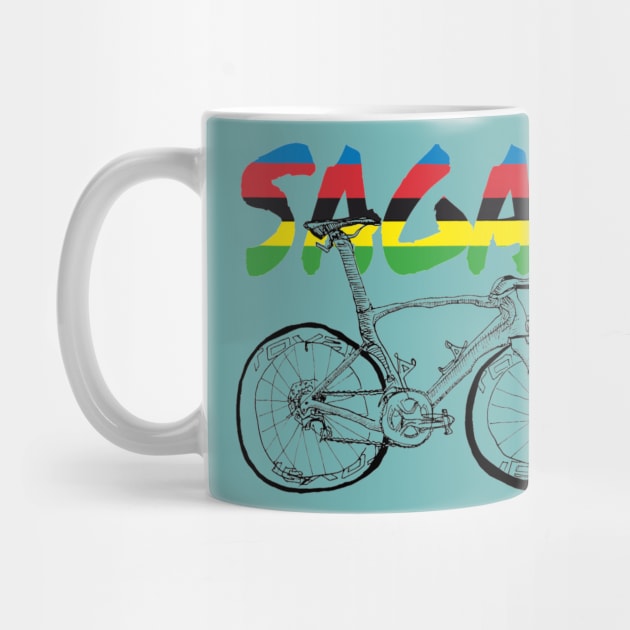 S-Works Sagan Rainbow Jersey Bicycle Drawing by eVrydayART